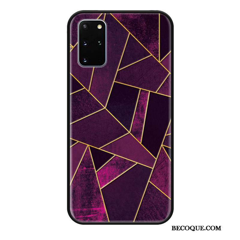 Futerał Samsung Galaxy S20+ Kolor Kształt Diamentu Anti-fall, Etui Samsung Galaxy S20+ Relief Geometria Zielony