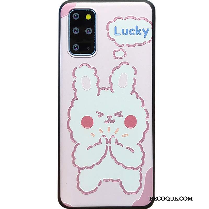 Futerał Samsung Galaxy S20+ Ochraniacz Bunny Anti-fall, Etui Samsung Galaxy S20+ Miękki Różowe Piękny