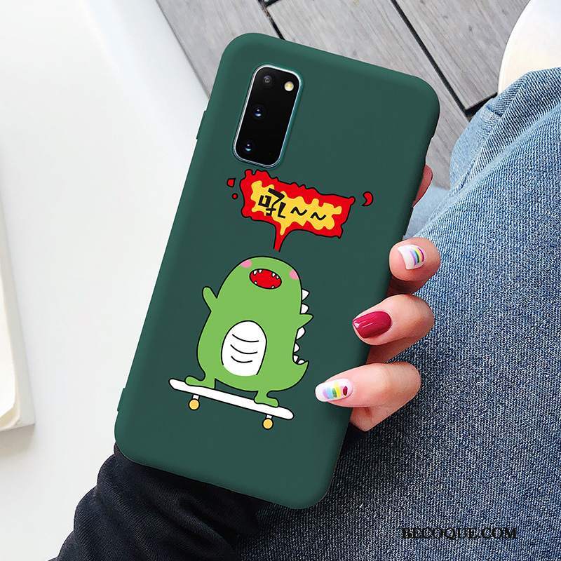 Futerał Samsung Galaxy S20 Ochraniacz Zielony Smok, Etui Samsung Galaxy S20 Kreskówka Modna Marka Cienkie