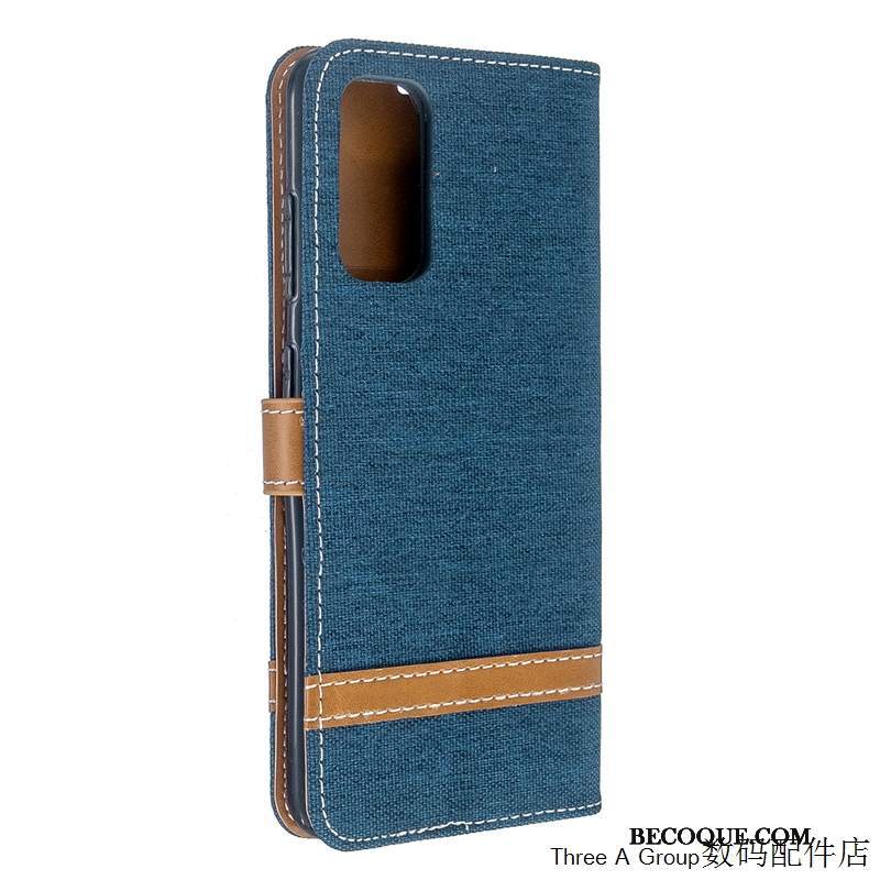 Futerał Samsung Galaxy S20 Ultra Pokrowce Anti-fall Denim, Etui Samsung Galaxy S20 Ultra Kreatywne Niebieski Wzór