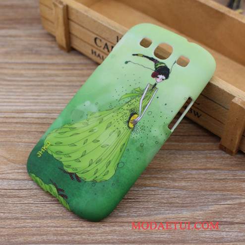 Futerał Samsung Galaxy S3 Kreskówka Niebieski Nubuku, Etui Samsung Galaxy S3 Ochraniacz Trudnona Telefon