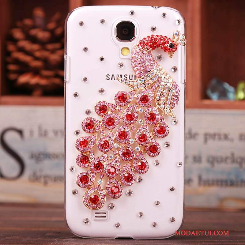 Futerał Samsung Galaxy S4 Rhinestone Czerwony Nowy, Etui Samsung Galaxy S4 Ochraniacz Tendencja