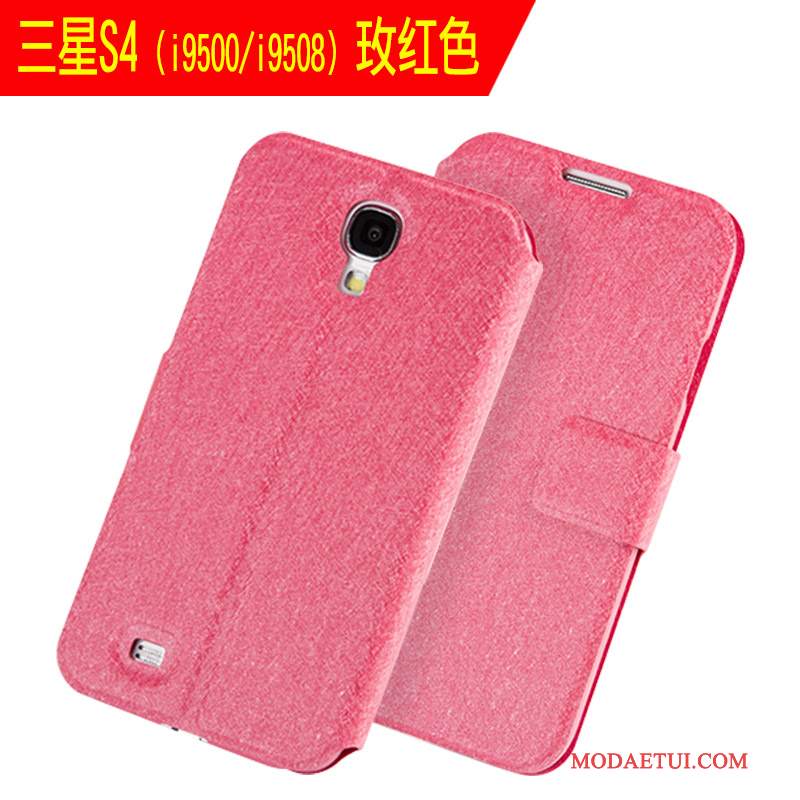 Futerał Samsung Galaxy S4 Skóra Cienkie Złoto, Etui Samsung Galaxy S4 Pokrowce Prostena Telefon
