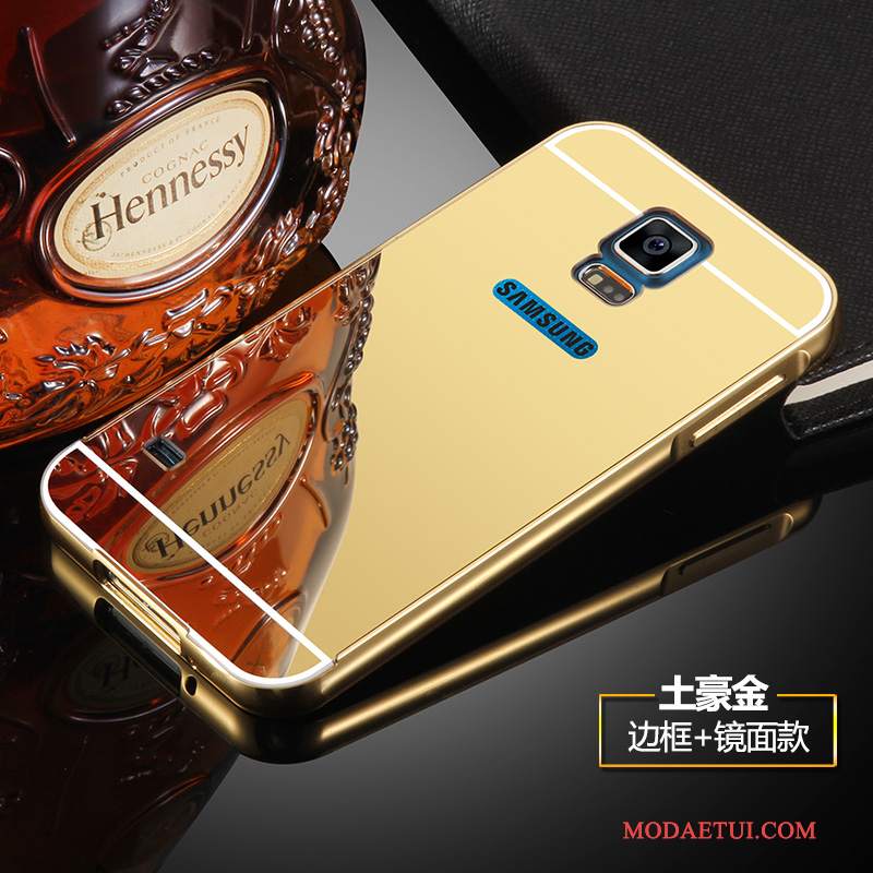 Futerał Samsung Galaxy S5 Metal Srebro Tylna Pokrywa, Etui Samsung Galaxy S5 Ochraniacz Granica