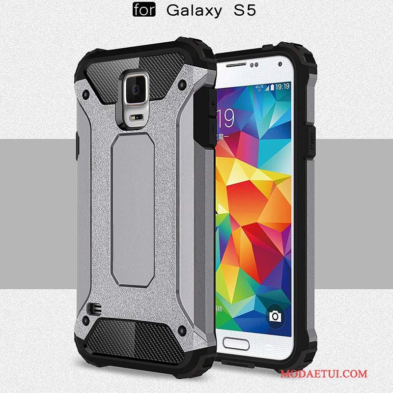 Futerał Samsung Galaxy S5 Torby Tendencja Tylna Pokrywa, Etui Samsung Galaxy S5 Ochraniacz Na Telefon Srebro