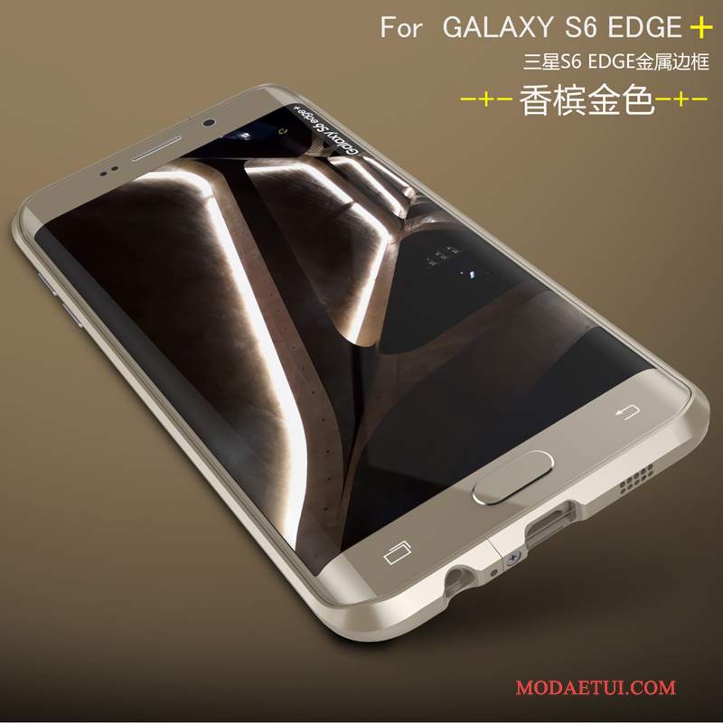 Futerał Samsung Galaxy S6 Edge + Metal Granicana Telefon, Etui Samsung Galaxy S6 Edge + Ochraniacz Srebro Tylna Pokrywa