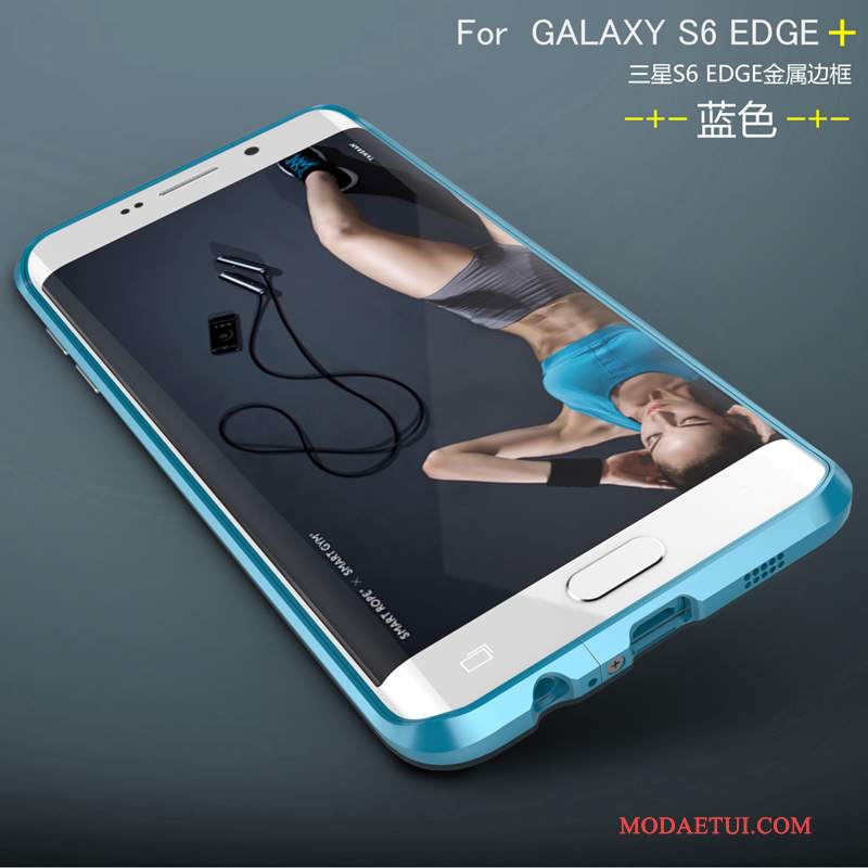 Futerał Samsung Galaxy S6 Edge + Metal Granicana Telefon, Etui Samsung Galaxy S6 Edge + Ochraniacz Srebro Tylna Pokrywa