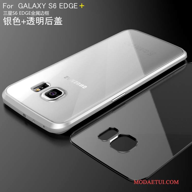 Futerał Samsung Galaxy S6 Edge + Metal Granicana Telefon, Etui Samsung Galaxy S6 Edge + Ochraniacz Srebro Tylna Pokrywa