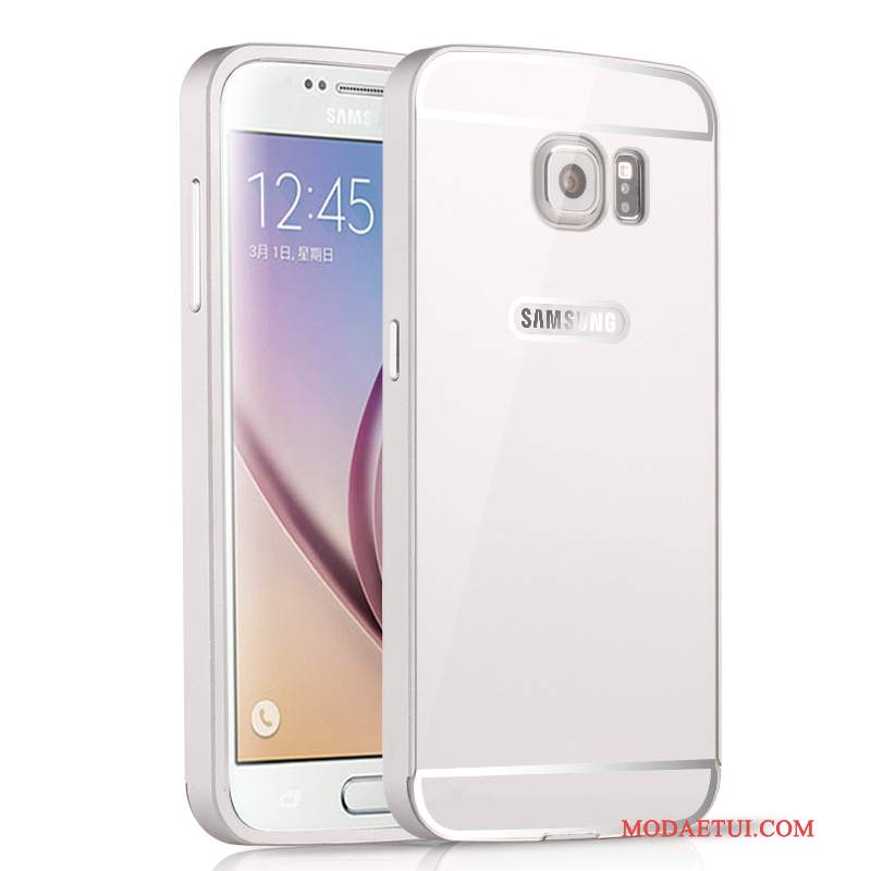 Futerał Samsung Galaxy S6 Metal Na Telefon Tylna Pokrywa, Etui Samsung Galaxy S6 Granica Żółty