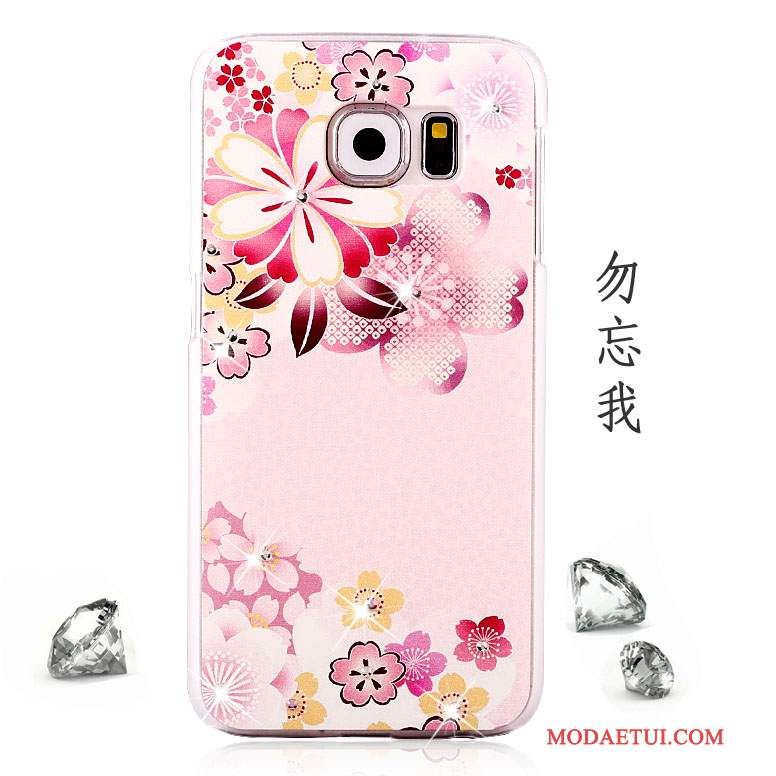 Futerał Samsung Galaxy S6 Rhinestone Tendencja Anti-fall, Etui Samsung Galaxy S6 Kolor Purpurowyna Telefon