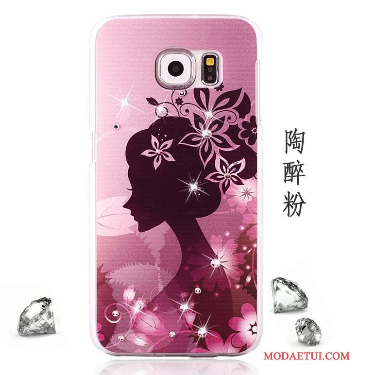 Futerał Samsung Galaxy S6 Rhinestone Tendencja Anti-fall, Etui Samsung Galaxy S6 Kolor Purpurowyna Telefon