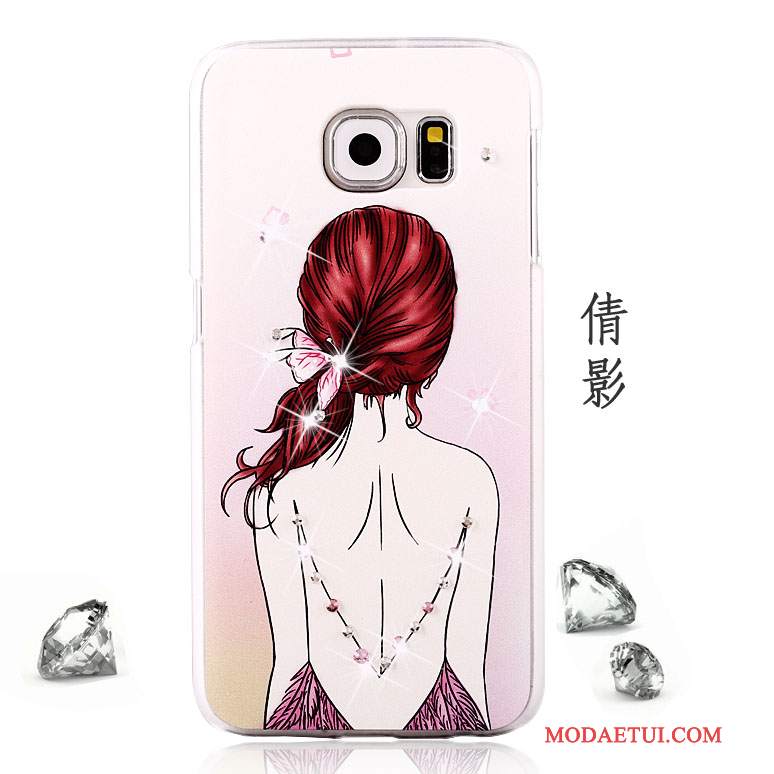 Futerał Samsung Galaxy S6 Rhinestone Tendencja Anti-fall, Etui Samsung Galaxy S6 Kolor Purpurowyna Telefon