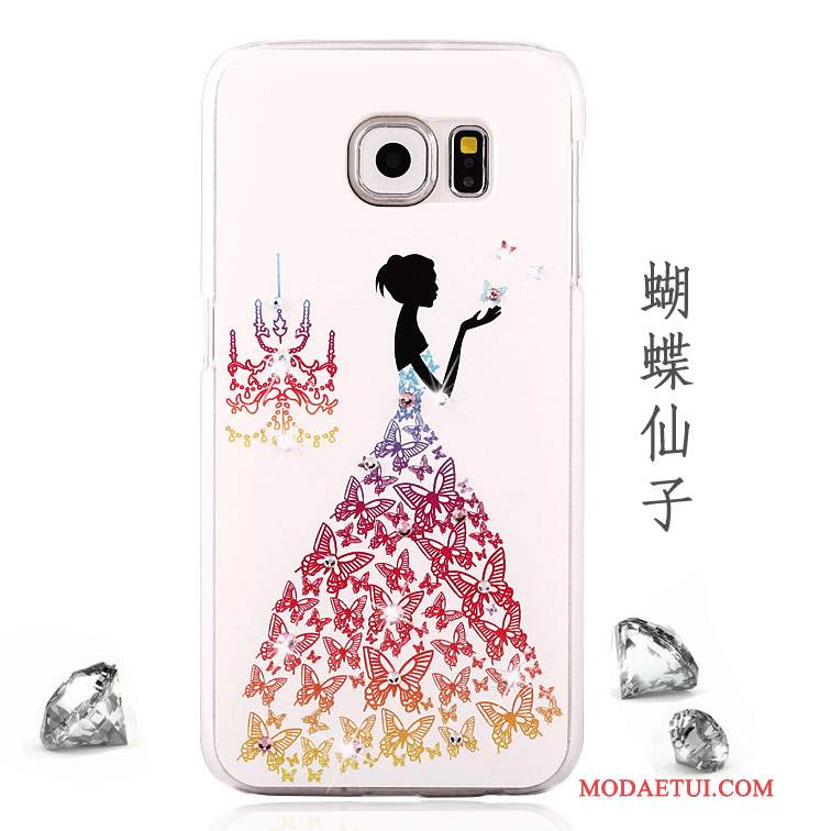 Futerał Samsung Galaxy S6 Rhinestone Tendencja Anti-fall, Etui Samsung Galaxy S6 Kolor Purpurowyna Telefon