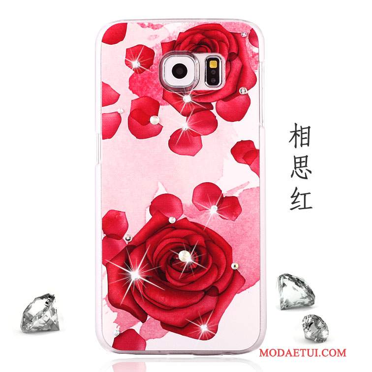 Futerał Samsung Galaxy S6 Rhinestone Tendencja Anti-fall, Etui Samsung Galaxy S6 Kolor Purpurowyna Telefon