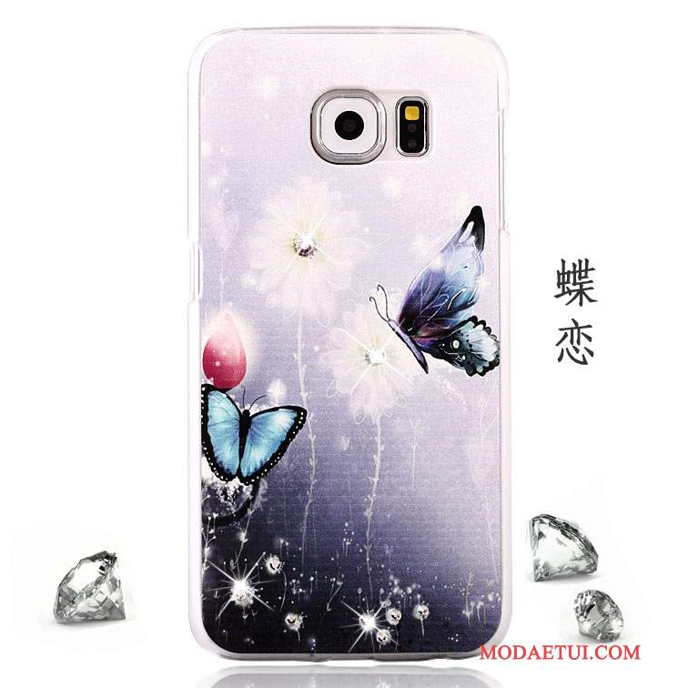 Futerał Samsung Galaxy S6 Rhinestone Tendencja Anti-fall, Etui Samsung Galaxy S6 Kolor Purpurowyna Telefon