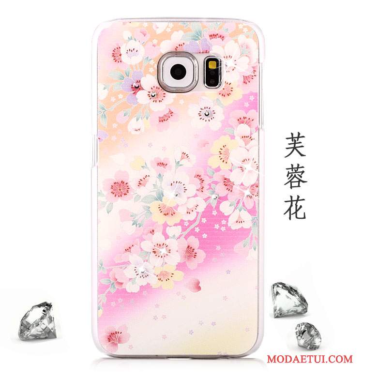 Futerał Samsung Galaxy S6 Rhinestone Tendencja Anti-fall, Etui Samsung Galaxy S6 Kolor Purpurowyna Telefon