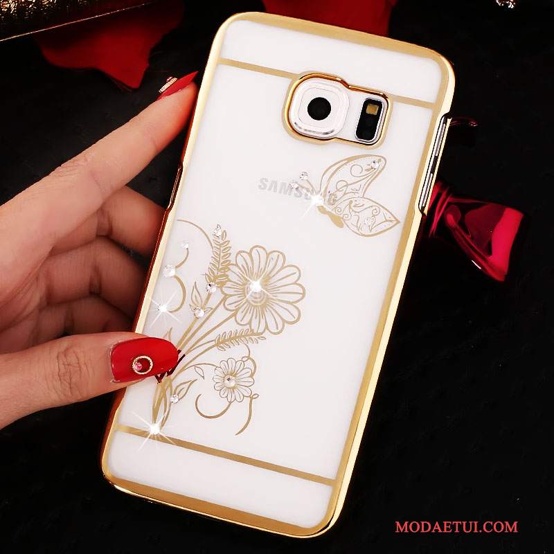 Futerał Samsung Galaxy S6 Rhinestone Złoto Anti-fall, Etui Samsung Galaxy S6 Ochraniacz Poszycie