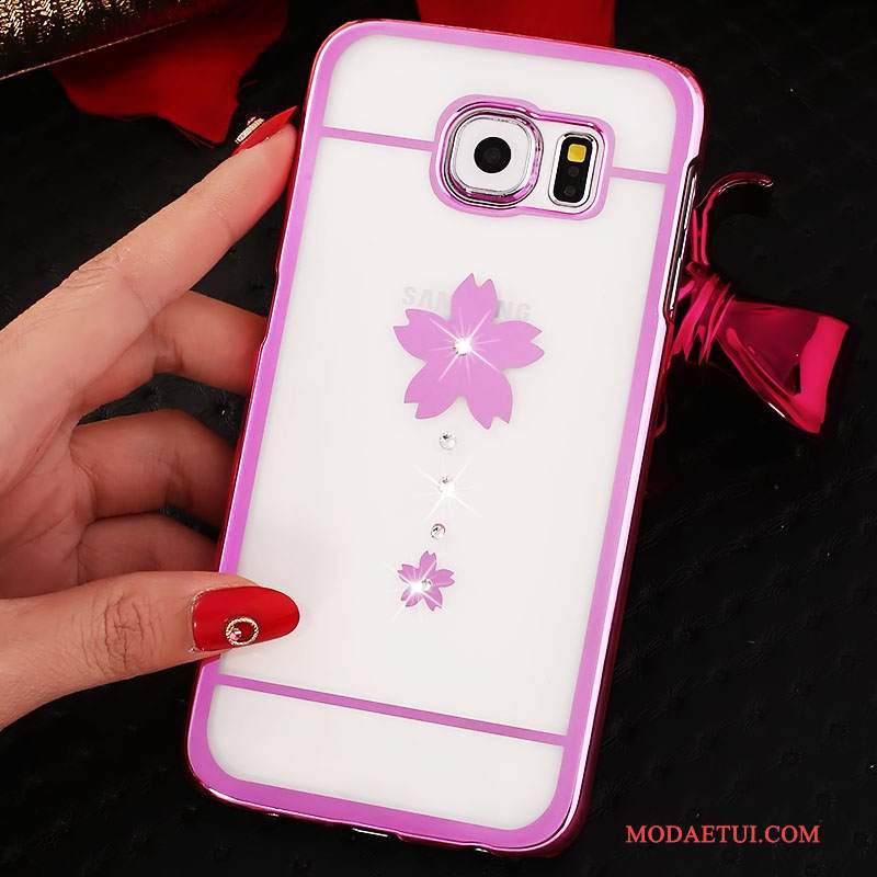 Futerał Samsung Galaxy S6 Rhinestone Złoto Anti-fall, Etui Samsung Galaxy S6 Ochraniacz Poszycie