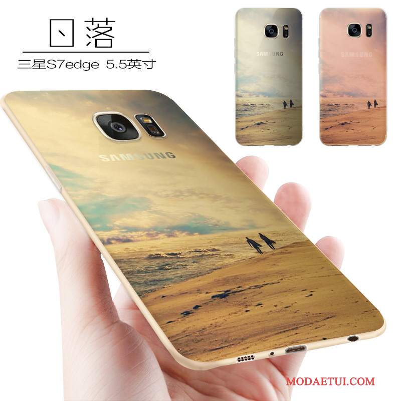Futerał Samsung Galaxy S7 Edge Kreatywne Purpurowy Proszek, Etui Samsung Galaxy S7 Edge Silikonowe Osobowośćna Telefon