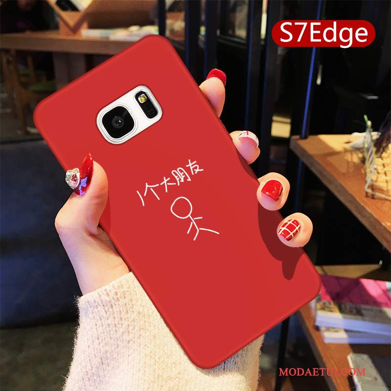 Futerał Samsung Galaxy S7 Edge Kreskówka Czerwony Piękny, Etui Samsung Galaxy S7 Edge Torby Osobowośćna Telefon