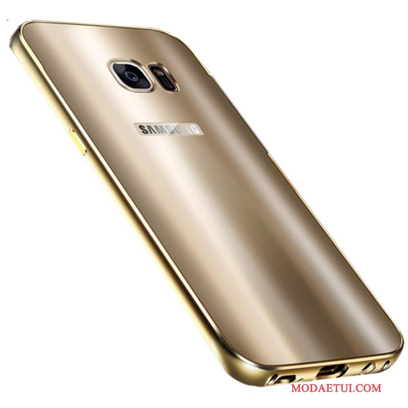 Futerał Samsung Galaxy S7 Edge Metal Na Telefon Niebieski, Etui Samsung Galaxy S7 Edge Ochraniacz Granica Anti-fall