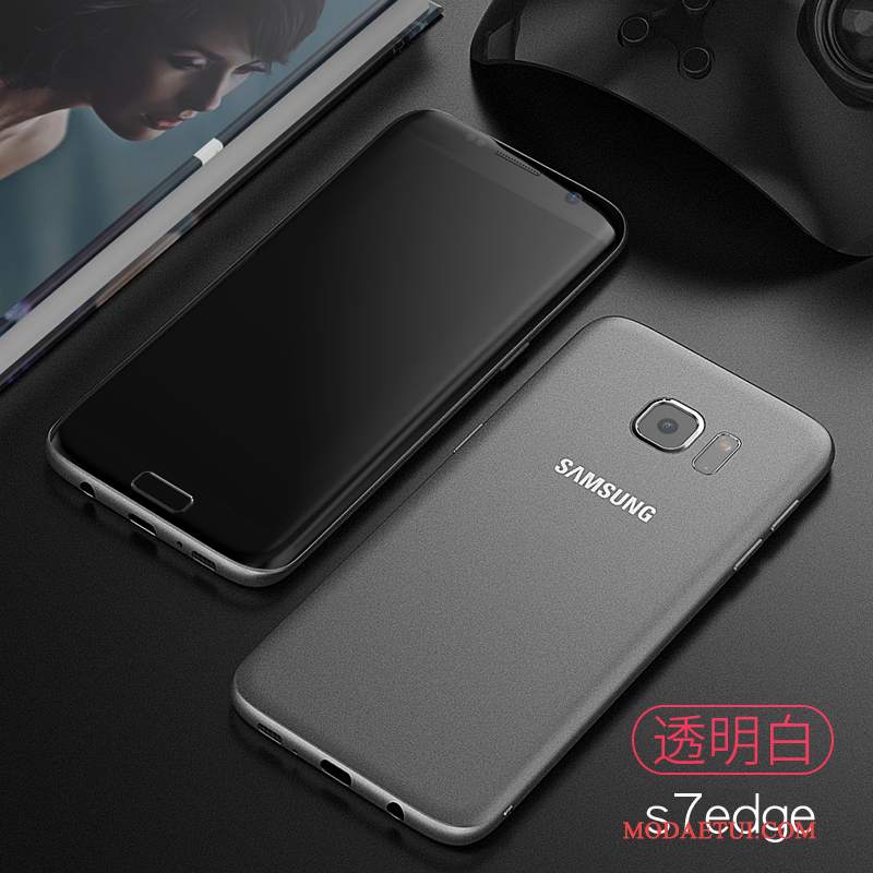 Futerał Samsung Galaxy S7 Edge Miękki Anti-fall Czarny, Etui Samsung Galaxy S7 Edge Silikonowe Nubukuna Telefon