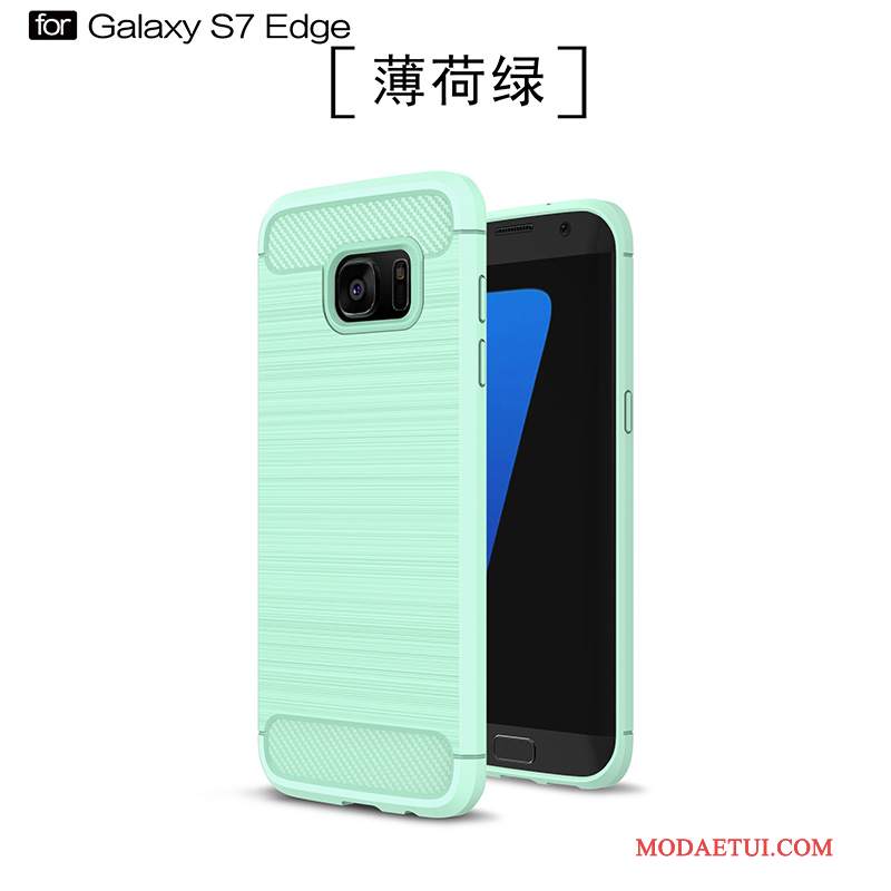 Futerał Samsung Galaxy S7 Edge Miękki Na Telefon Anti-fall, Etui Samsung Galaxy S7 Edge Ochraniacz Czarny Jedwab