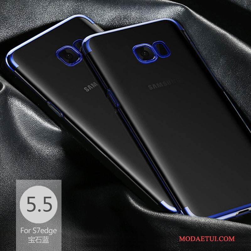 Futerał Samsung Galaxy S7 Edge Miękki Przezroczysty Cienka, Etui Samsung Galaxy S7 Edge Silikonowe Na Telefon Niebieski
