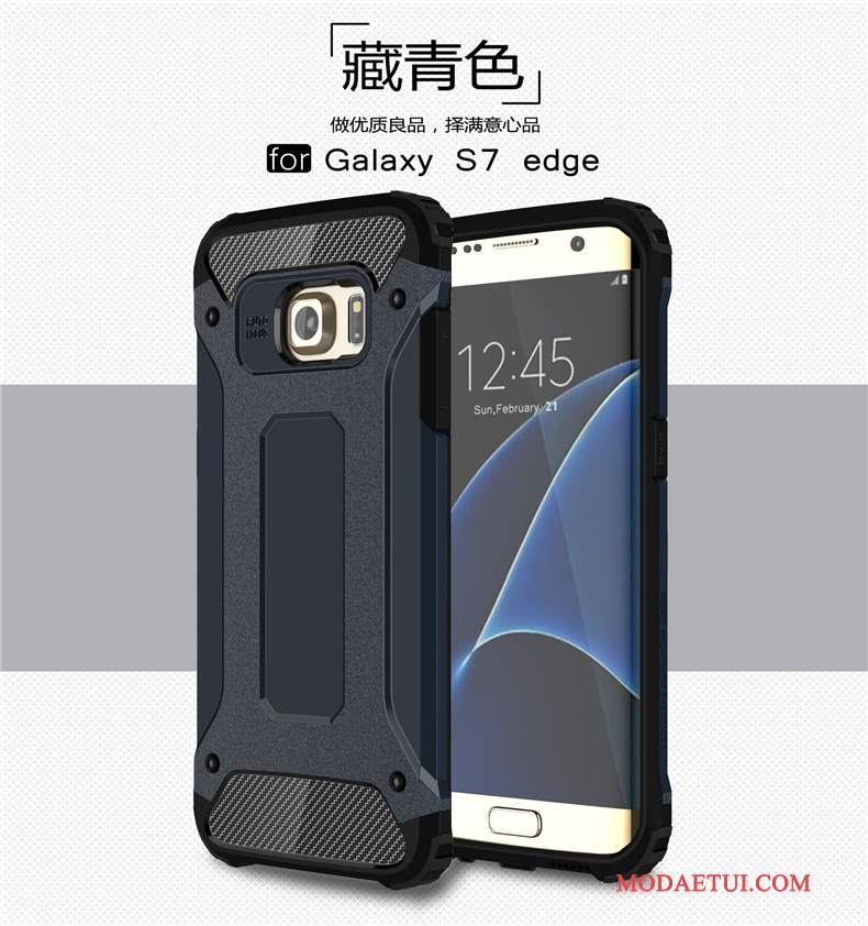 Futerał Samsung Galaxy S7 Edge Na Telefon Trzy Mechanizmy Obronne, Etui Samsung Galaxy S7 Edge Żółty Anti-fall