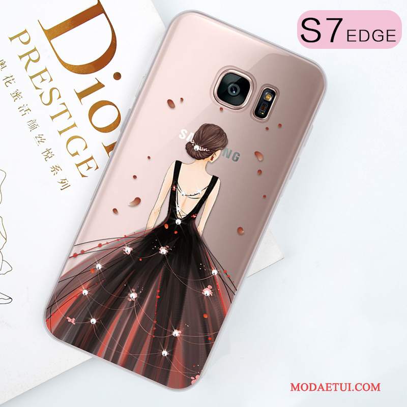 Futerał Samsung Galaxy S7 Edge Torby Tendencjana Telefon, Etui Samsung Galaxy S7 Edge Rhinestone Purpurowy Piękny