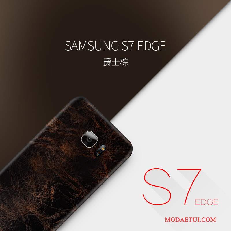 Futerał Samsung Galaxy S7 Edge Torby Żółty Cienkie, Etui Samsung Galaxy S7 Edge Skóra Na Telefon