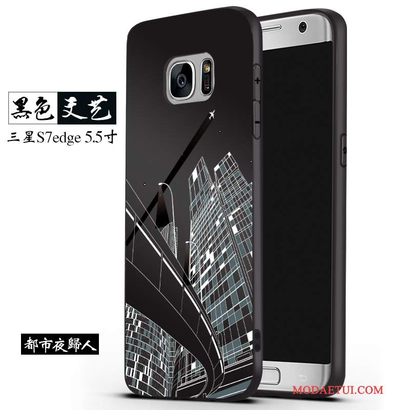 Futerał Samsung Galaxy S7 Kreatywne Anti-fall Osobowość, Etui Samsung Galaxy S7 Silikonowe Czarny Tendencja