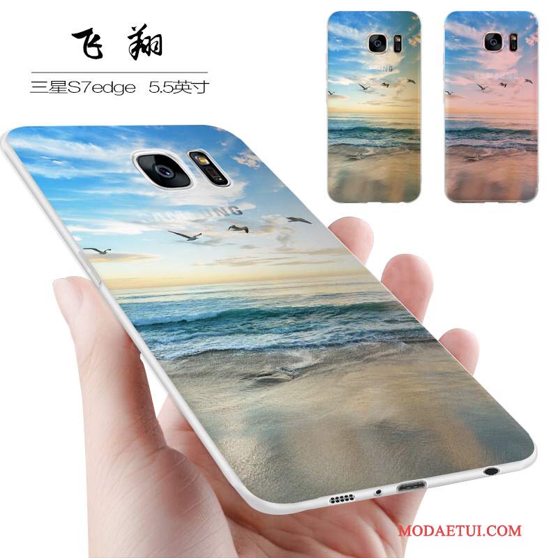 Futerał Samsung Galaxy S7 Kreatywne Szary Osobowość, Etui Samsung Galaxy S7 Silikonowe Mały Tendencja