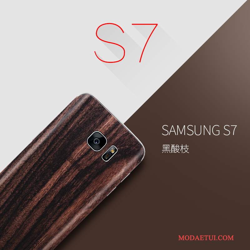 Futerał Samsung Galaxy S7 Litego Drewna Cienkiena Telefon, Etui Samsung Galaxy S7 Torby