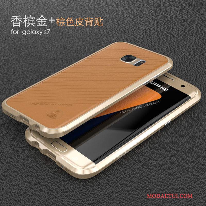 Futerał Samsung Galaxy S7 Metal Na Telefon Granica, Etui Samsung Galaxy S7 Ochraniacz Cienkie Anti-fall