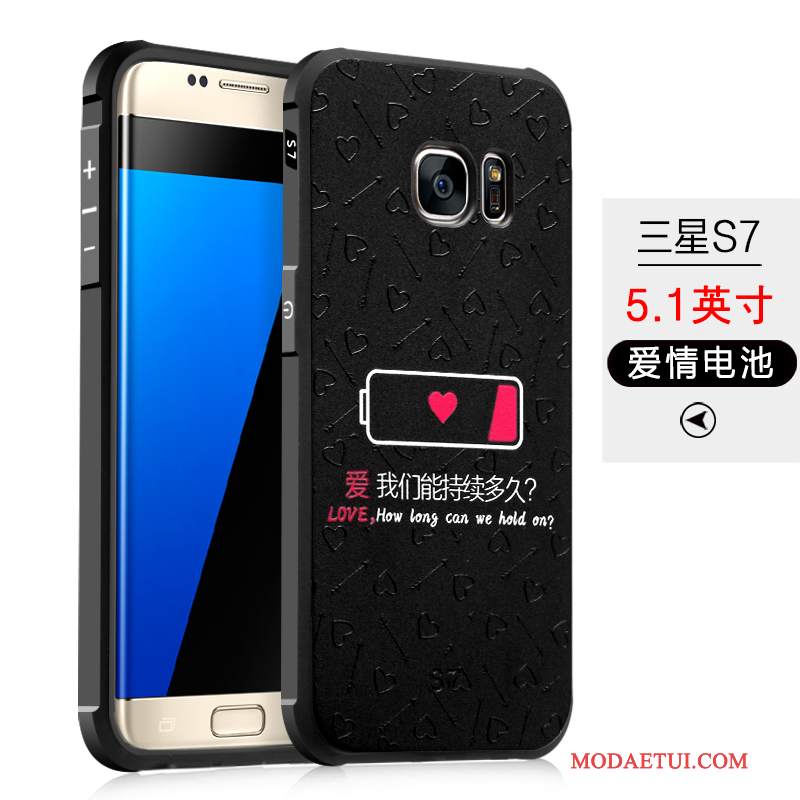Futerał Samsung Galaxy S7 Ochraniacz Anti-fallna Telefon, Etui Samsung Galaxy S7 Miękki Czarny