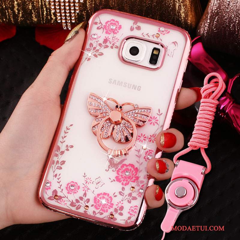Futerał Samsung Galaxy S7 Ochraniacz Na Telefon Wisząca Szyja, Etui Samsung Galaxy S7 Anti-fall Różowe