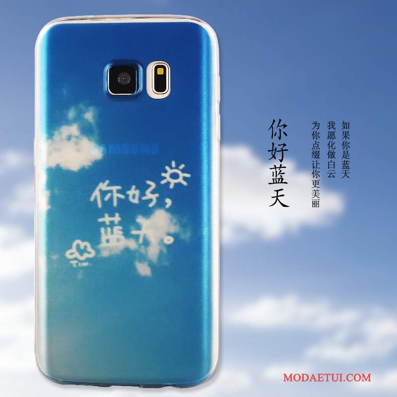 Futerał Samsung Galaxy S7 Ochraniacz Przezroczysty Proste, Etui Samsung Galaxy S7 Kolor Niebieski