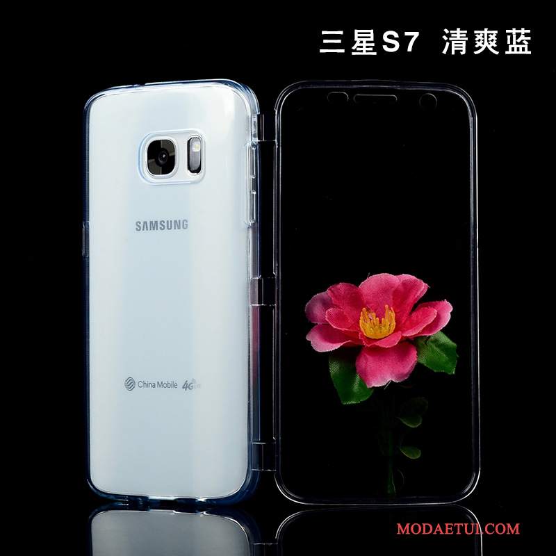 Futerał Samsung Galaxy S7 Pokrowce Na Telefon Purpurowy, Etui Samsung Galaxy S7 Silikonowe Przezroczysty Anti-fall
