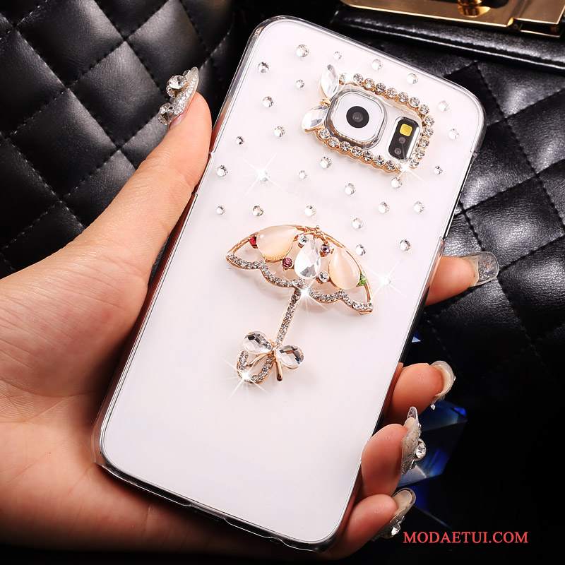 Futerał Samsung Galaxy S7 Rhinestone Cienkie Anti-fall, Etui Samsung Galaxy S7 Ochraniacz Złoto Przezroczysty