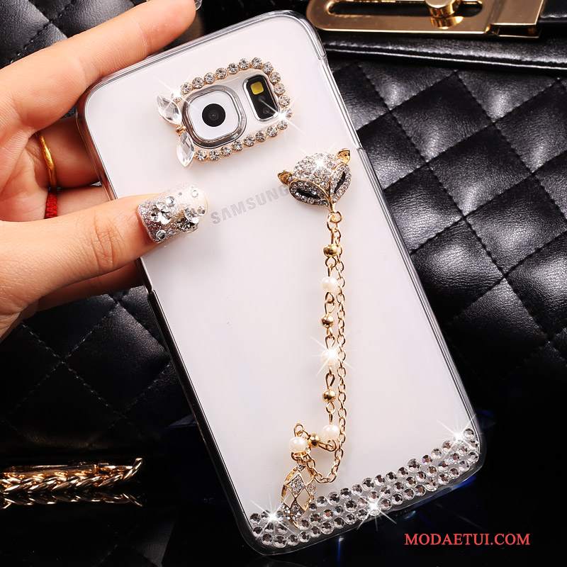 Futerał Samsung Galaxy S7 Rhinestone Cienkie Anti-fall, Etui Samsung Galaxy S7 Ochraniacz Złoto Przezroczysty