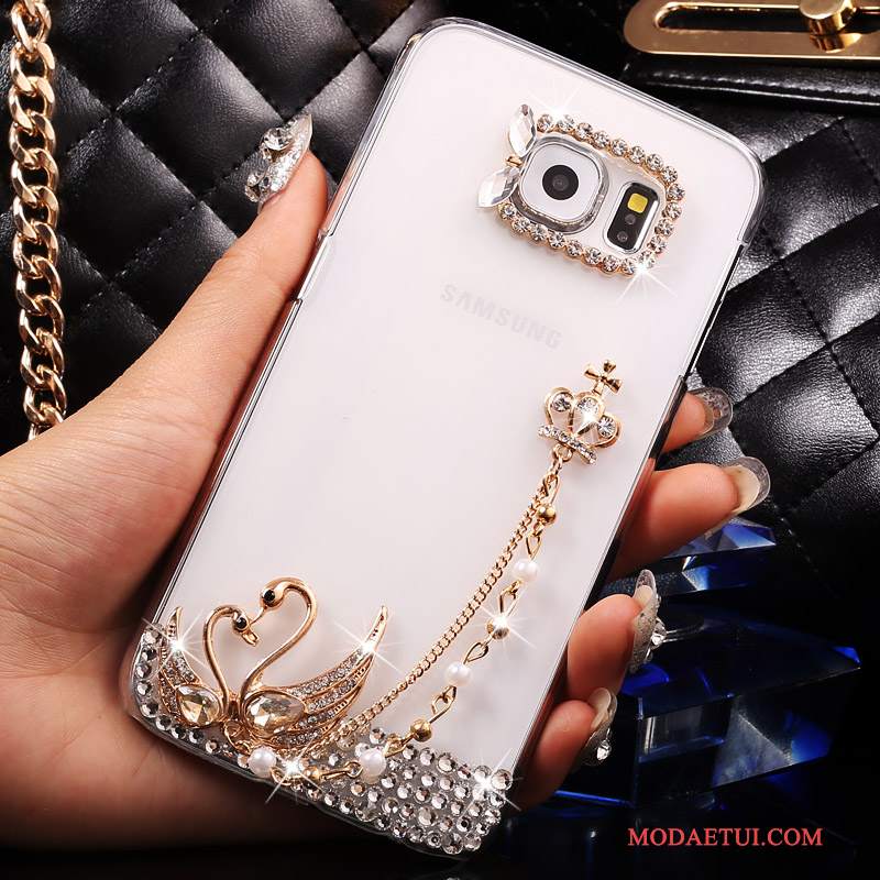 Futerał Samsung Galaxy S7 Rhinestone Cienkie Anti-fall, Etui Samsung Galaxy S7 Ochraniacz Złoto Przezroczysty