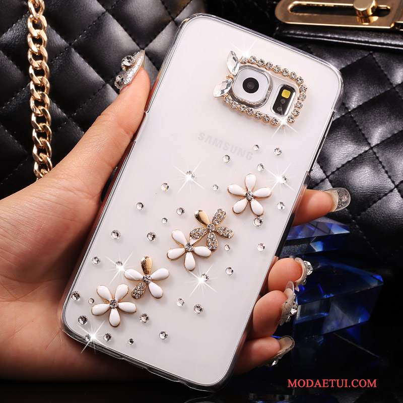 Futerał Samsung Galaxy S7 Rhinestone Cienkie Anti-fall, Etui Samsung Galaxy S7 Ochraniacz Złoto Przezroczysty