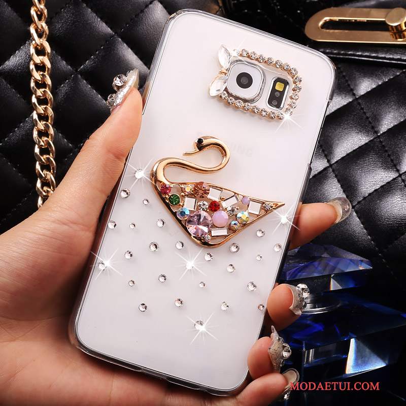 Futerał Samsung Galaxy S7 Rhinestone Cienkie Anti-fall, Etui Samsung Galaxy S7 Ochraniacz Złoto Przezroczysty