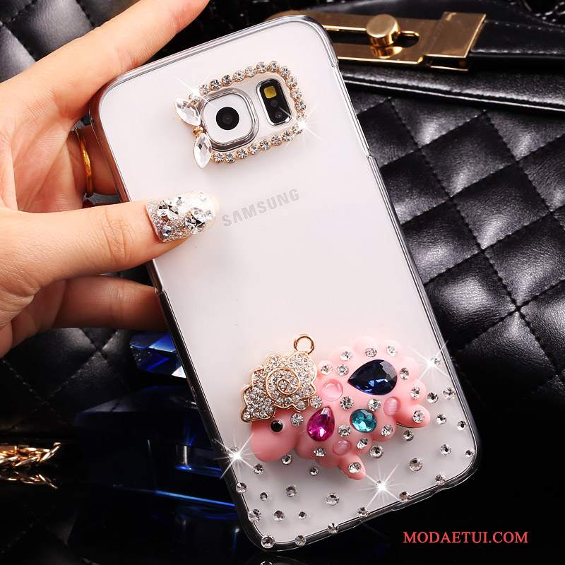 Futerał Samsung Galaxy S7 Rhinestone Cienkie Anti-fall, Etui Samsung Galaxy S7 Ochraniacz Złoto Przezroczysty