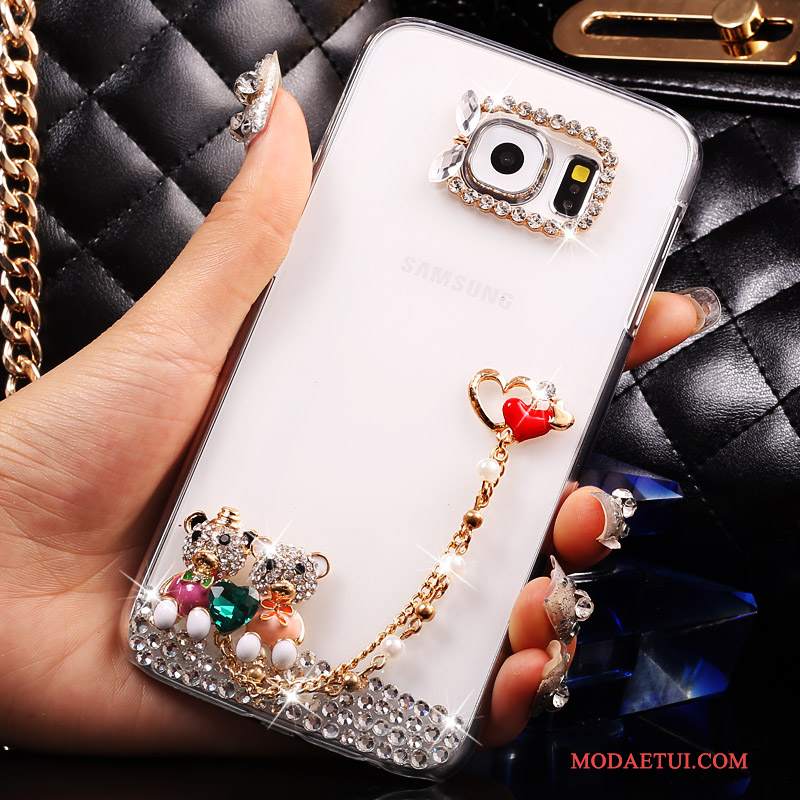 Futerał Samsung Galaxy S7 Rhinestone Cienkie Anti-fall, Etui Samsung Galaxy S7 Ochraniacz Złoto Przezroczysty