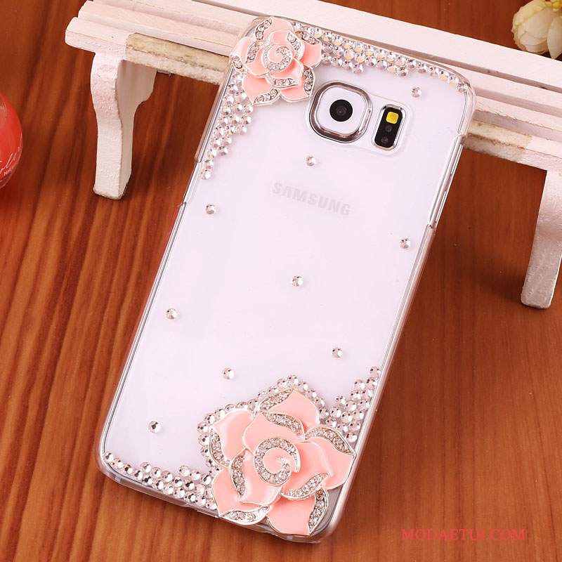 Futerał Samsung Galaxy S7 Rhinestone Purpurowy Anti-fall, Etui Samsung Galaxy S7 Ochraniacz Przezroczysty