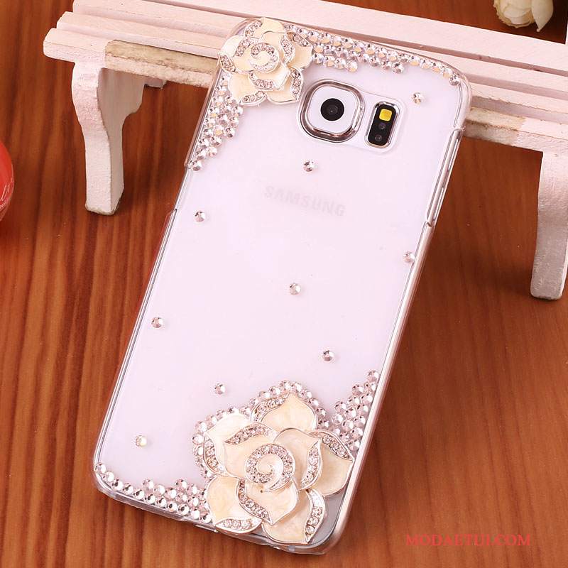 Futerał Samsung Galaxy S7 Rhinestone Purpurowy Anti-fall, Etui Samsung Galaxy S7 Ochraniacz Przezroczysty