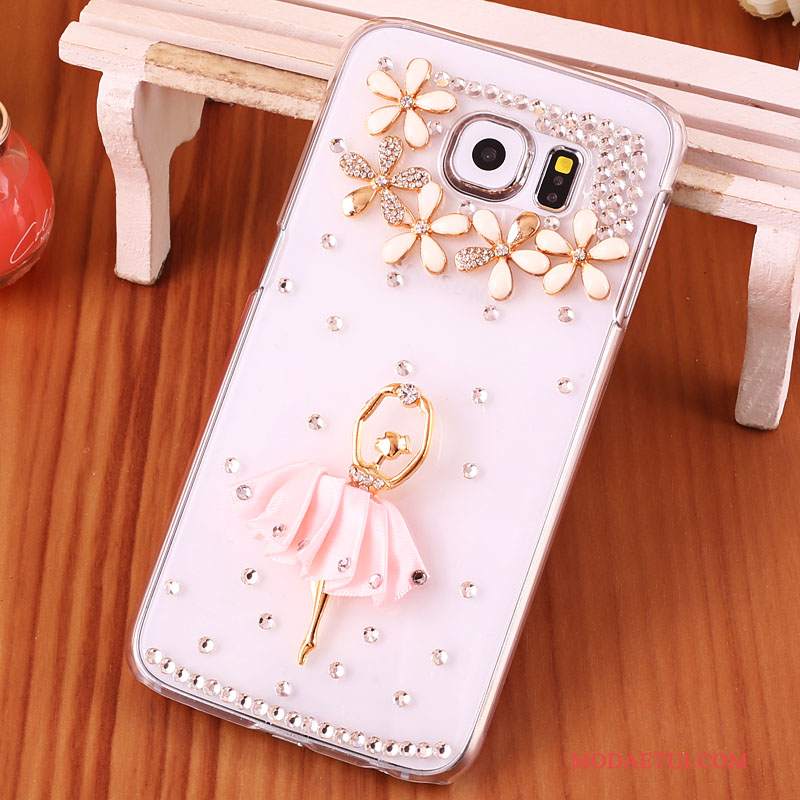 Futerał Samsung Galaxy S7 Rhinestone Purpurowy Anti-fall, Etui Samsung Galaxy S7 Ochraniacz Przezroczysty