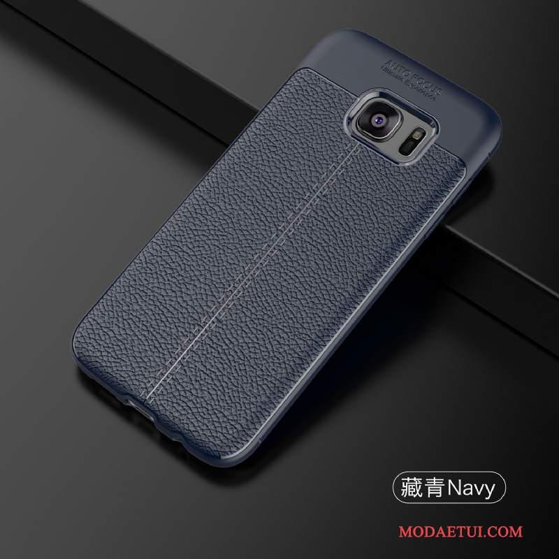 Futerał Samsung Galaxy S7 Silikonowe Wzór Szary, Etui Samsung Galaxy S7 Skóra Tendencja Biznes